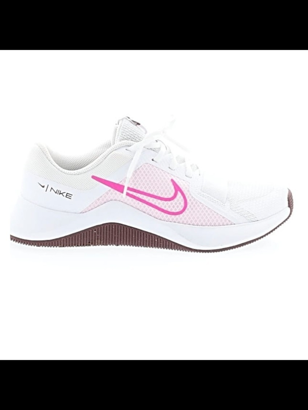Nike Women’s White Athletic Shoe with Pink Swoosh